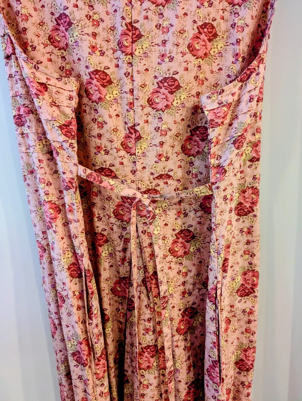 April Cornell Salmon and Green Floral Button-Front Dress - Picture 3 of 3